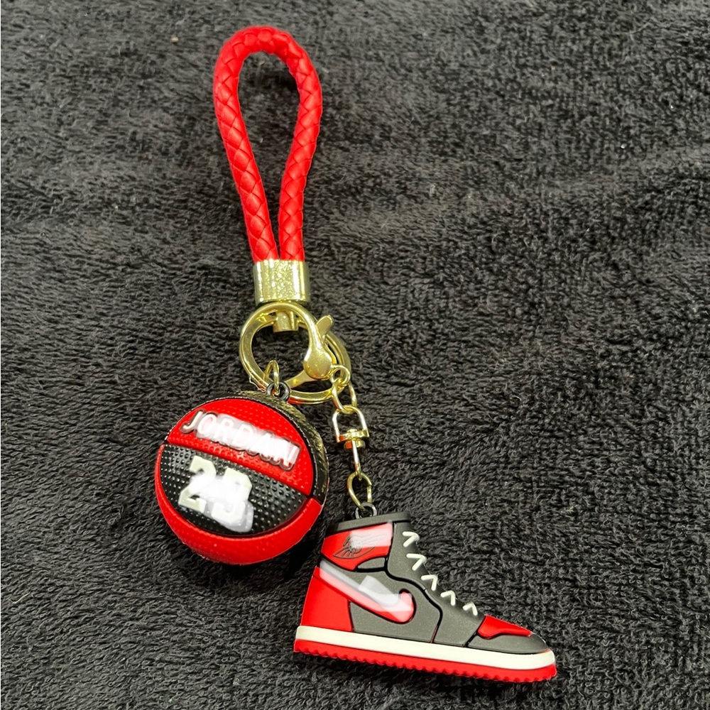 Basketball key chain unisex red,white,black NEW